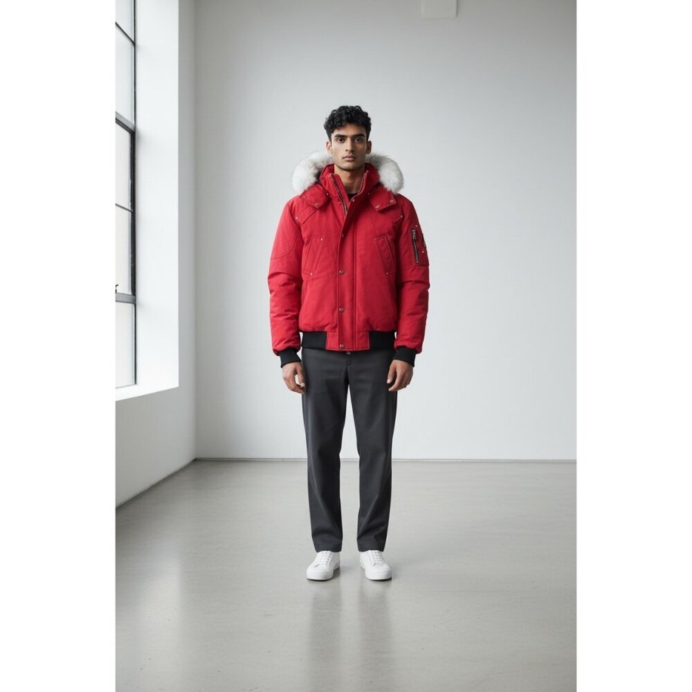 NWT Moose Knuckles Canada Down Parka Red Men's Size L Authentic
